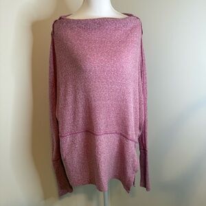 We The Free by Free People Pink Waffle Knit Top Size XS
